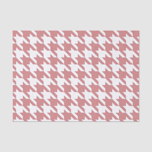 Roze Elegant Houndstooth Tissuepapier (Voorkant)