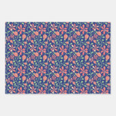 Roze Elegant Jasmijn Bloemen Patroon Set Inpakpapier Vel (Voorkant)