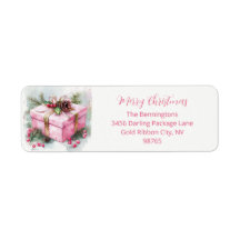 Roze  Elegant Kerstretour Adres