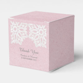 Roze Elegant Lace Favor Boxes Bedankdoosjes