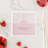 Roze Elegant Lace Paper Napkins Servetten (Insitu)