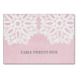 Roze Elegant Lace Table Kaart