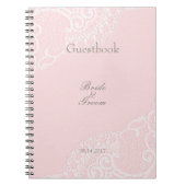 Roze  Elegant Lace Weddenschap Notitieboek (Voorkant)