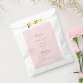 Roze  Elegant Lace Wedding Bedankzakje (Gezegeld)