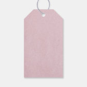 Roze Elegant Lace Wedding Gift Labels Cadeaulabel (Achterkant)