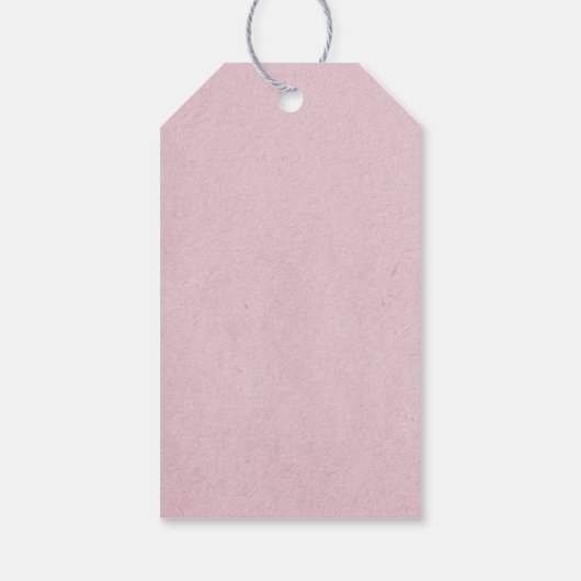 Roze Elegant Lace Wedding Gift Labels Cadeaulabel (Achterkant)