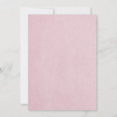 Roze Elegant Lace Wedding Invite Kaart (Achterkant)