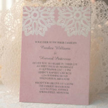 Roze Elegant Lace Wedding Invite