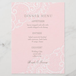 Roze  Elegant Lace Wedding Menu