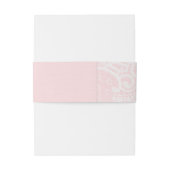 Roze  Elegant Lace Wedding Uitnodigingen Wikkel (Achterkant Voorbeeld)