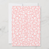 Roze Elegant Leopard Print Monogram Baby shower Kaart (Achterkant)