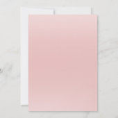 Roze Elegant Meisje Winter Baby shower Invitation Kaart (Achterkant)