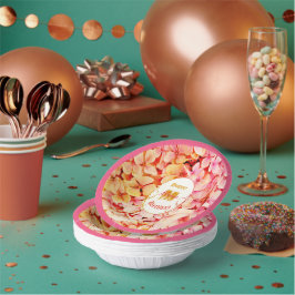 Roze Elegant Modern Stijlvol Bloemen Verjaardagsfe Papieren Kommen