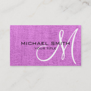 Roze Elegant Monogram Canvas Kijk uit Visitekaartje