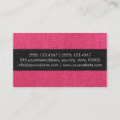 Roze Elegant Monogram Visitekaartje (Achterkant)