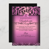 Roze Elegant nam de Uitnodiging van de Partij van (Voorkant / Achterkant)