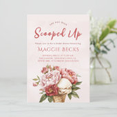 Roze Elegant Opgerept Bloemen Vrijgezellenfeest Ui Kaart (Staand voorkant)