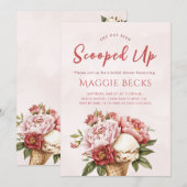 Roze Elegant Opgerept Bloemen Vrijgezellenfeest Ui Kaart (Voorkant / Achterkant)