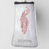 Roze Elegant Peacock Golf Head Hoesje Golfheadcover (Draai 90)