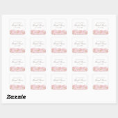 Roze Elegant Pioen Vrijgezellenfeest Vierkante Sticker (Vel)