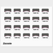 Roze elegant quatrefoil Hartelijk dank, Stickers (Vel)