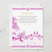 Roze elegant Ring Hunt Game bord Kaart (Voorkant)
