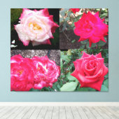 ROZE ELEGANT ROOS CANVAS PRINT (Insitu (Houten vloer))