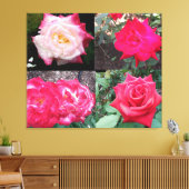 ROZE ELEGANT ROOS CANVAS PRINT (Insitu (Woonkamer))