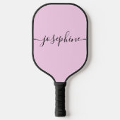 Roze Elegant Script gepersonaliseerd Pickleball Paddle (Voorkant)