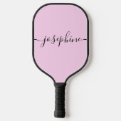 Roze Elegant Script gepersonaliseerd Pickleball Paddle (Achterkant)