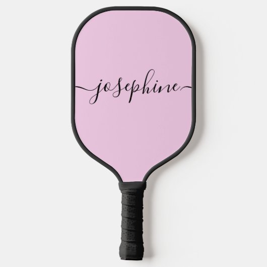 Roze Elegant Script gepersonaliseerd Pickleball Paddle (Achterkant)