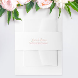Roze Elegant Script Wedding Uitnodigingen Wikkel