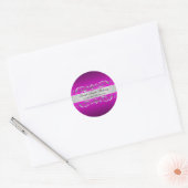 Roze Elegant Scroll Cupcake Baking Label Sticker (Envelop)