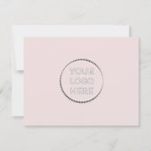 Roze Elegant Small Business Instructions Care Bedankkaart (Achterkant)