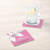 Roze Elegant Tiffany Parels Fancy Party Servies Kartonnen Onderzetters (Insitu)