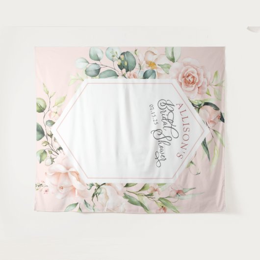 Roze elegant vrijgezellenfeest achtergrond wandkleed (Voorkant (horizontaal))