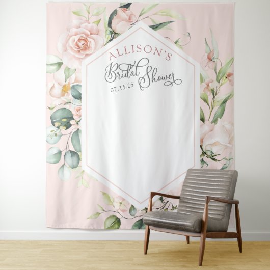 Roze elegant vrijgezellenfeest achtergrond wandkleed (In situ)