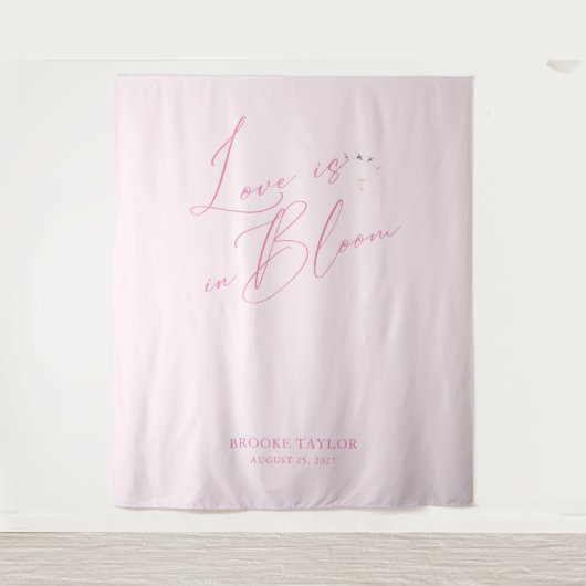 Roze Elegant Vrijgezellenfeest Achtergronden Banne Wandkleed (Voorkant)