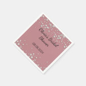 Roze elegant vrijgezellenfeest, bruiloft servet (Hoek)