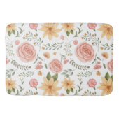 Roze Elegant  Wildflower Roos Pattern Badmat (Voorkant)