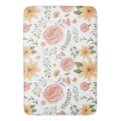 Roze Elegant  Wildflower Roos Pattern Badmat (Voorkant Verticaal)