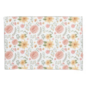 Roze Elegant  Wildflower Roos Pattern Kussensloop (Voorkant)