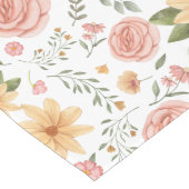 Roze Elegant  Wildflower Roos Pattern Lange Tafelloper (Hoek)