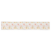 Roze Elegant  Wildflower Roos Pattern Lange Tafelloper (Horizontaal)