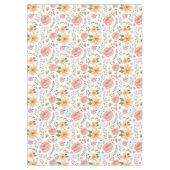Roze Elegant  Wildflower Roos Pattern Tafelkleed (Voorkant)