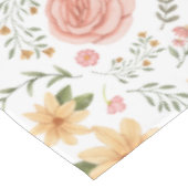 Roze Elegant  Wildflower Roos Pattern Tafelkleed (Gekanteld)