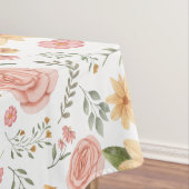 Roze Elegant  Wildflower Roos Pattern Tafelkleed (Voorbeeld)