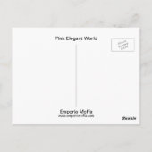 Roze Elegant World Briefkaart (Achterkant)
