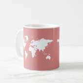 Roze Elegant World Koffiemok (Voorkant links)