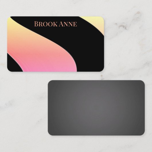 Roze Elegante Abstracte Swirl Classic Visitekaartj Visitekaartje (Voorkant / Achterkant)